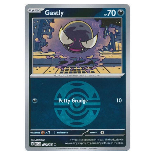 Pokemon - Mega Evolution - Ascended Heroes - Ball & Rocket Reverse Holo - Gastly - 123/217