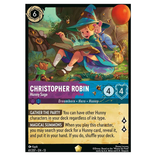 Lorcana - Attack of the Vine! - Christopher Robin - Hunny Sage (Legendary) - 61/207