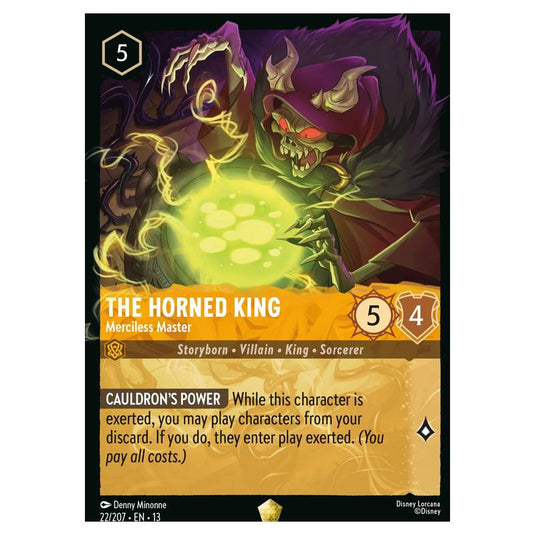 Lorcana - Attack of the Vine! - The Horned King - Merciless Master (Legendary) - 22/207