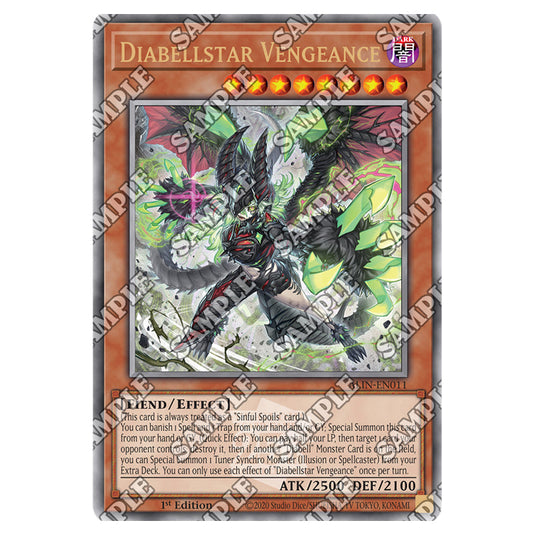 Diabellstar Vengeance ALIN-EN011-QCR card from the Yu-Gi-Oh! set Alliance Insight