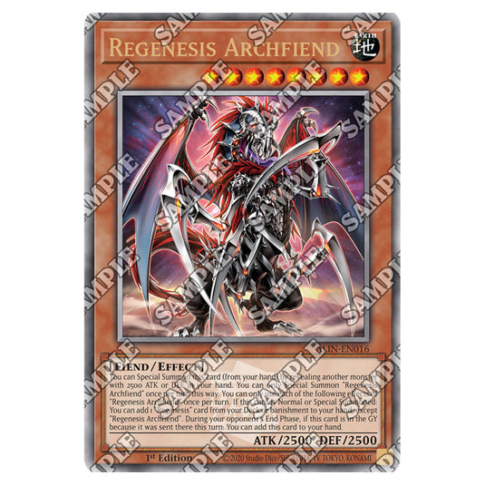 Regenesis Archfiend ALIN-EN016-QCR card from the Yu-Gi-Oh! set Alliance Insight