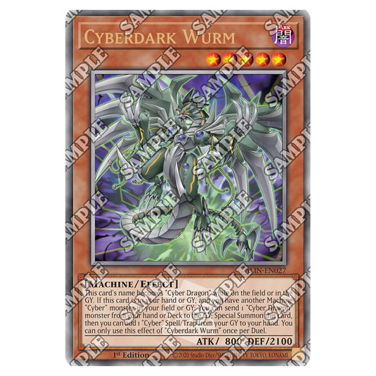 Cyberdark Wurm ALIN-EN027-QCR card from the Yu-Gi-Oh! set Alliance Insight