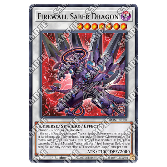 Firewall Saber Dragon ALIN-EN038 card from the Yu-Gi-Oh! set Alliance Insight
