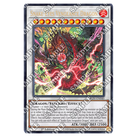 Snake-Eyes Vengeance Dragon ALIN-EN040 card from the Yu-Gi-Oh! set Alliance Insight