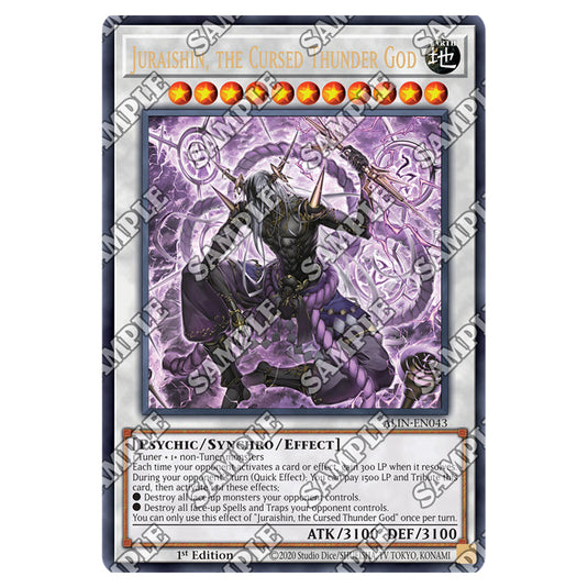 Juraishin, the Cursed Thunder God ALIN-EN043 card from the Yu-Gi-Oh! set Alliance Insight