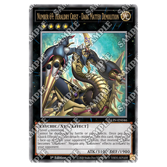 Number 69: Heraldry Crest - Dark Matter Demolition ALIN-EN046-QCR card from the Yu-Gi-Oh! set Alliance Insight