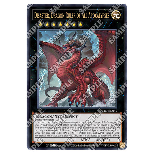 Disaster, Dragon Ruler of All Apocalypses ALIN-EN049 card from the Yu-Gi-Oh! set Alliance Insight