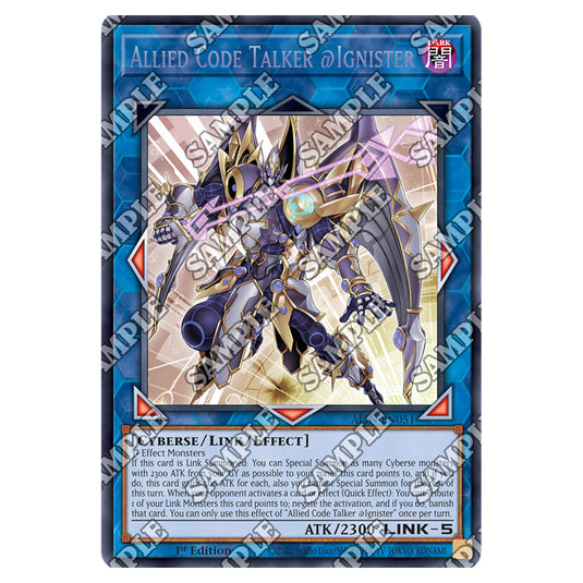 Allied Code Talker @Ignister ALIN-EN051 card from the Yu-Gi-Oh! set Alliance Insight
