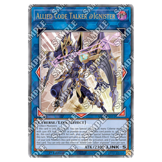 Allied Code Talker @Ignister ALIN-EN051-QCR card from the Yu-Gi-Oh! set Alliance Insight