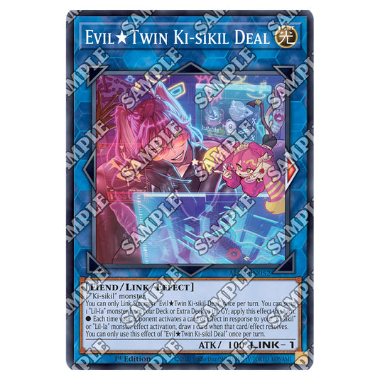 Evil★Twin Ki-sikil Deal ALIN-EN052 card from the Yu-Gi-Oh! set Alliance Insight