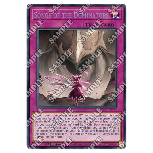 Songs of the Dominators ALIN-EN078 card from the Yu-Gi-Oh! set Alliance Insight