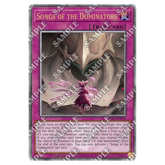 Songs of the Dominators ALIN-EN078-QCR card from the Yu-Gi-Oh! set Alliance Insight
