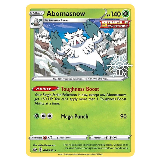 Pokemon - Sword & Shield - Chilling Reign - Abomasnow - 010/198 (Holiday Calendar Stamped)