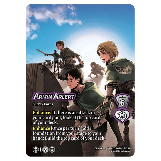 Armin Arlert (Alternate Art) card from the Attack on Titan set Battle For Humanity CH-UR-ALT 01 002/297