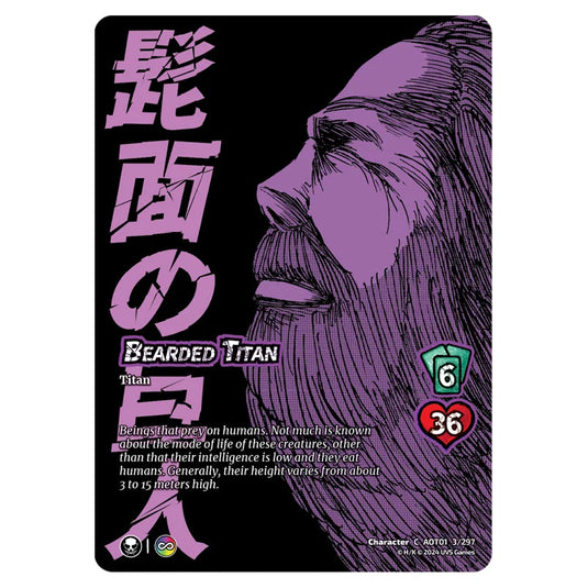 Bearded Titan card from the Attack on Titan set Battle For Humanity CH-C 01 003/297