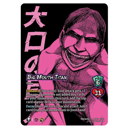 Big Mouth Titan card from the Attack on Titan set Battle For Humanity CH-C 01 006/297