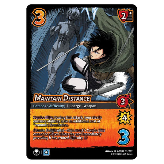 Maintain Distance card from the Attack on Titan set Battle For Humanity R 01 031/297