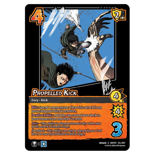 Propelled Kick card from the Attack on Titan set Battle For Humanity C 01 034/297