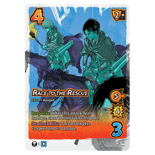 Race to the Rescue card from the Attack on Titan set Battle For Humanity UR 01 036/297