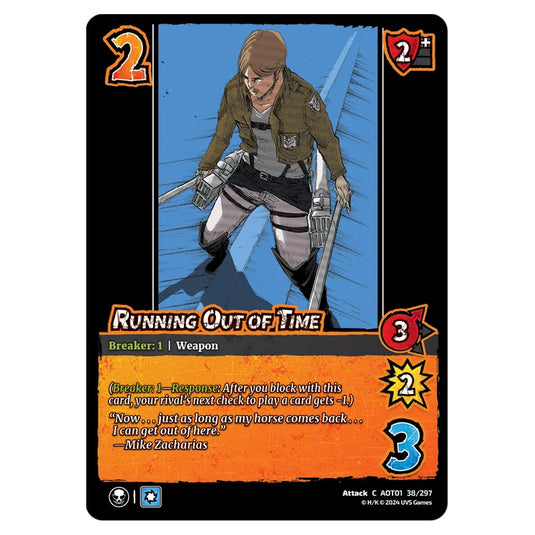 Running Out of Time card from the Attack on Titan set Battle For Humanity C 01 038/297