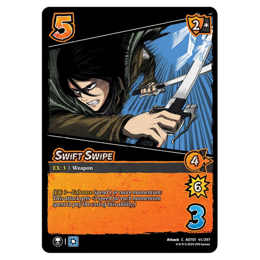 Swift Swipe card from the Attack on Titan set Battle For Humanity C 01 041/297