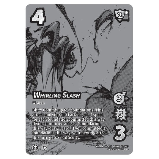 Whirling Slash (Alternate Art) card from the Attack on Titan set Battle For Humanity SR-ALT 01 043/297