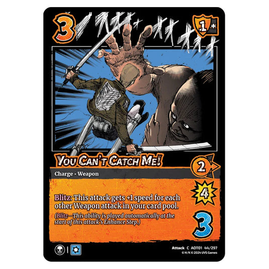 You Can't Catch Me! card from the Attack on Titan set Battle For Humanity C 01 044/297