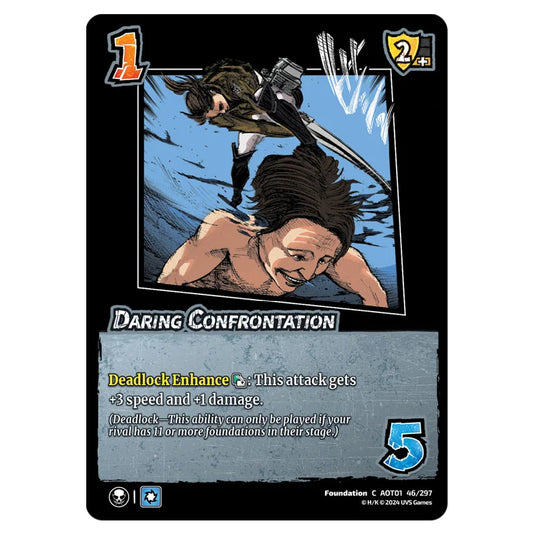 Daring Confrontation card from the Attack on Titan set Battle For Humanity C 01 046/297