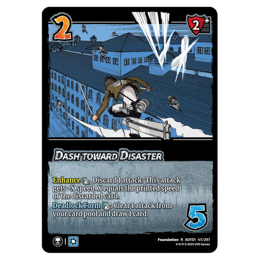 Dash toward Disaster card from the Attack on Titan set Battle For Humanity R 01 047/297