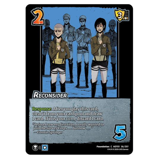 Reconsider card from the Attack on Titan set Battle For Humanity C 01 056/297