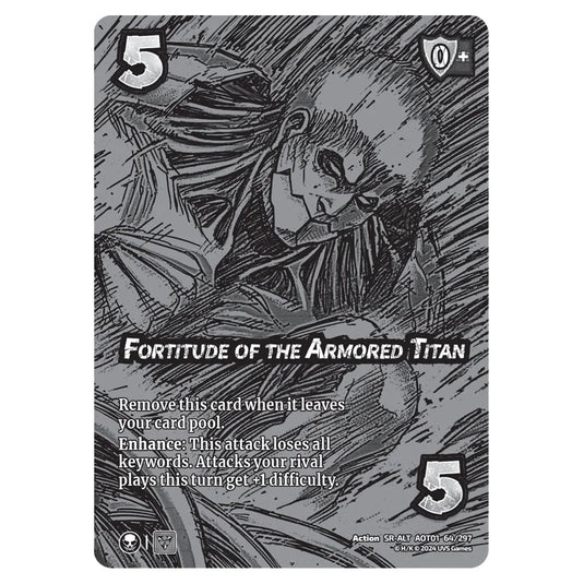 Fortitude of the Armored Titan (Alternate Art) card from the Attack on Titan set Battle For Humanity SR-ALT 01 064/297