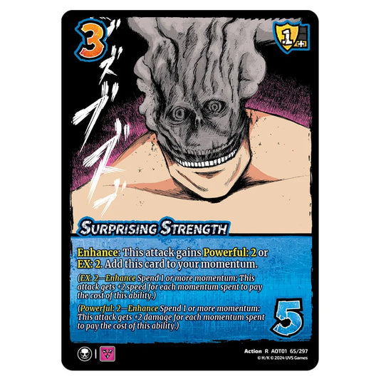 Surprising Strength card from the Attack on Titan set Battle For Humanity R 01 065/297