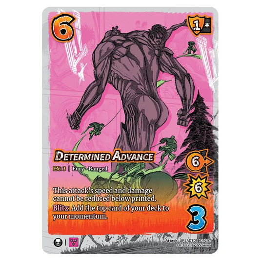 Determined Advance card from the Attack on Titan set Battle For Humanity UR 01 071/297