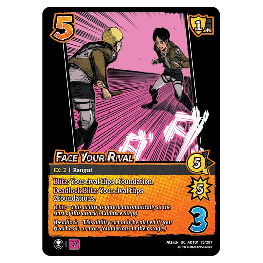 Face Your Rival card from the Attack on Titan set Battle For Humanity UC 01 075/297