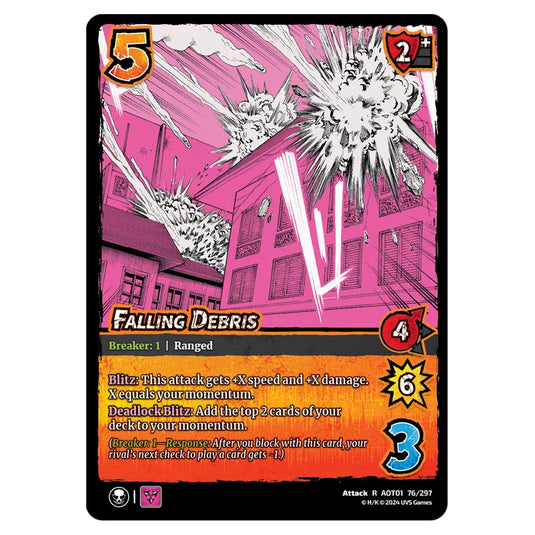 Falling Debris card from the Attack on Titan set Battle For Humanity R 01 076/297