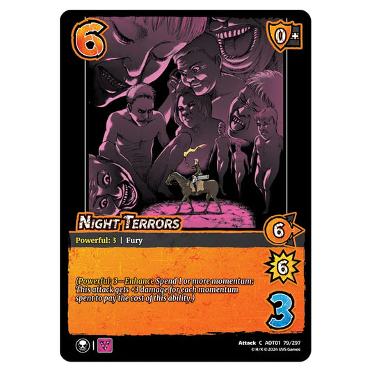 Night Terrors card from the Attack on Titan set Battle For Humanity C 01 079/297