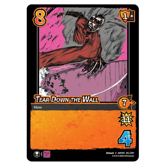 Tear Down the Wall card from the Attack on Titan set Battle For Humanity C 01 084/297