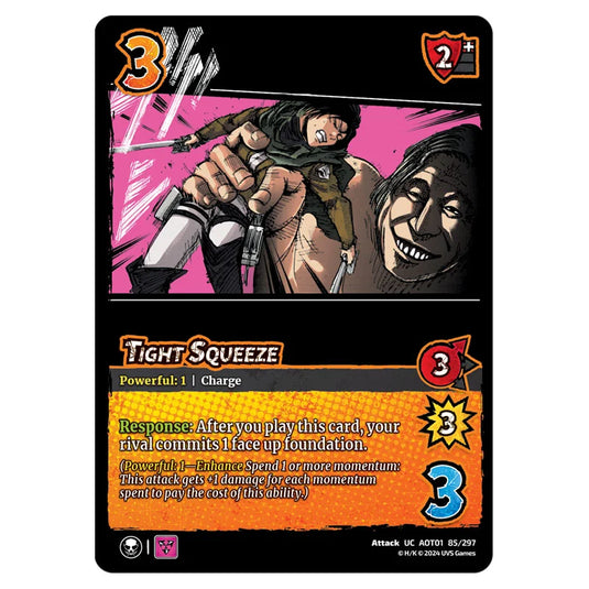 Tight Squeeze card from the Attack on Titan set Battle For Humanity UC 01 085/297