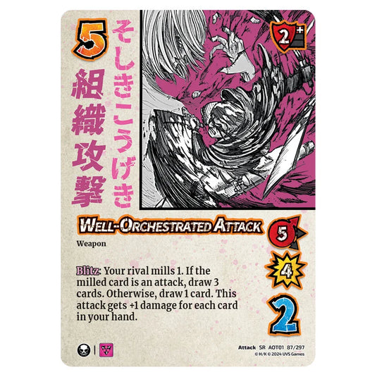 Well-Orchestrated Attack card from the Attack on Titan set Battle For Humanity SR 01 087/297