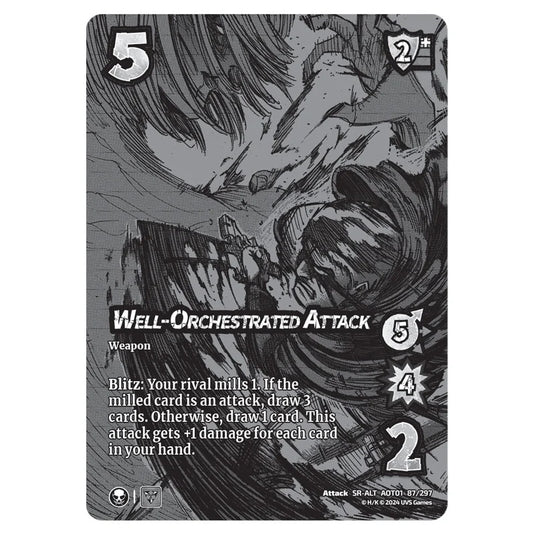 Well-Orchestrated Attack (Alternate Art) card from the Attack on Titan set Battle For Humanity SR-ALT 01 087/297