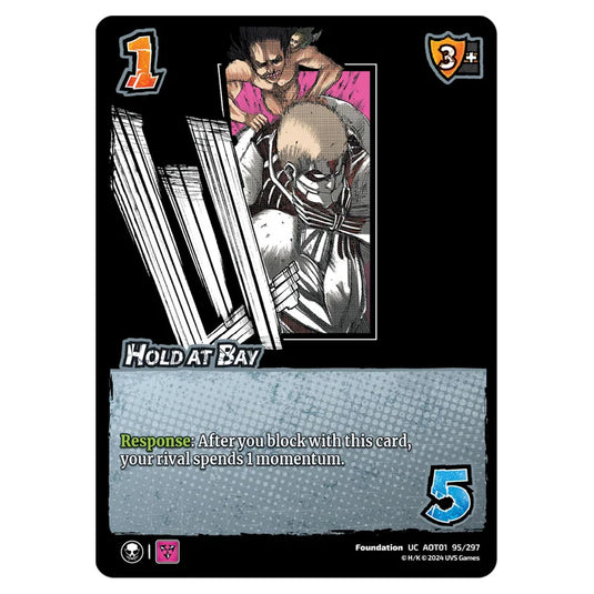 Hold at Bay card from the Attack on Titan set Battle For Humanity UC 01 095/297