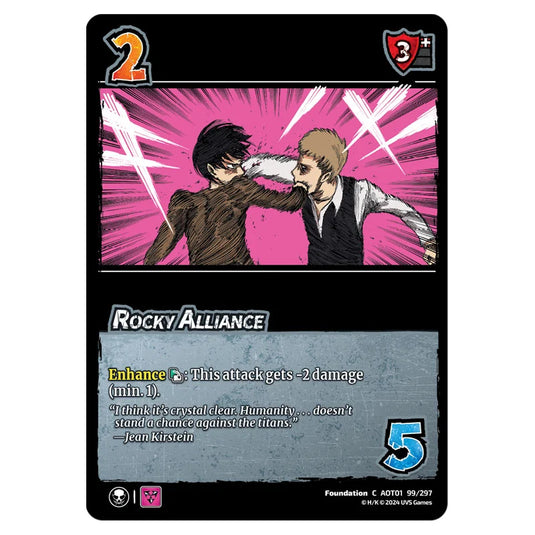 Rocky Alliance card from the Attack on Titan set Battle For Humanity C 01 099/297