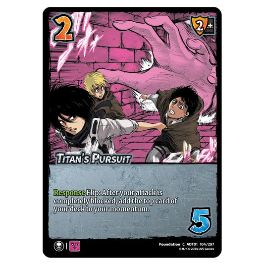 Titan's Pursuit card from the Attack on Titan set Battle For Humanity C 01 104/297