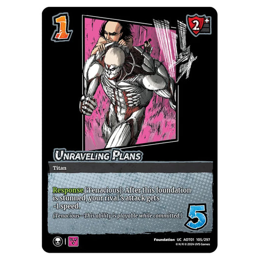 Unraveling Plans card from the Attack on Titan set Battle For Humanity UC 01 105/297