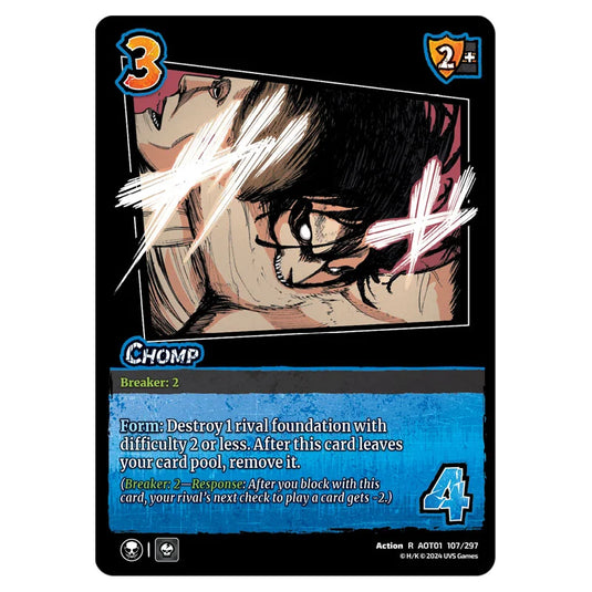 Chomp card from the Attack on Titan set Battle For Humanity R 01 107/297