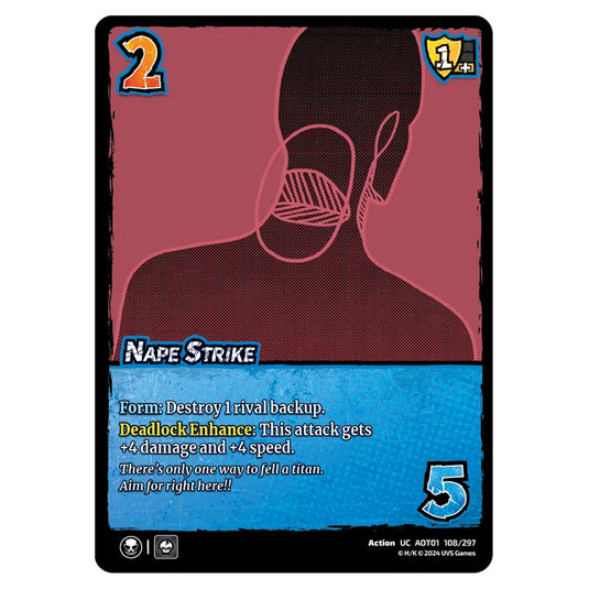 Nape Strike card from the Attack on Titan set Battle For Humanity UC 01 108/297