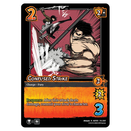 Confused Strike card from the Attack on Titan set Battle For Humanity R 01 111/297