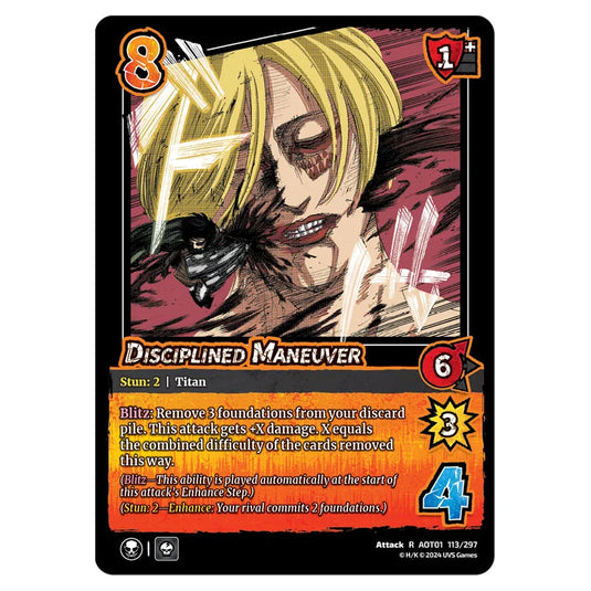 Disciplined Maneuver card from the Attack on Titan set Battle For Humanity R 01 113/297