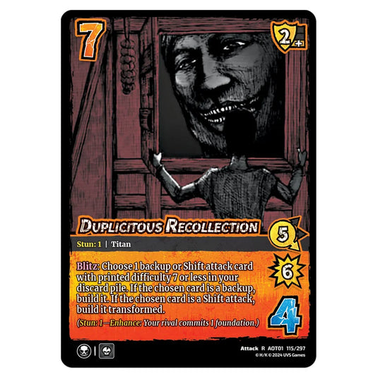 Duplicitous Recollection card from the Attack on Titan set Battle For Humanity R 01 115/297