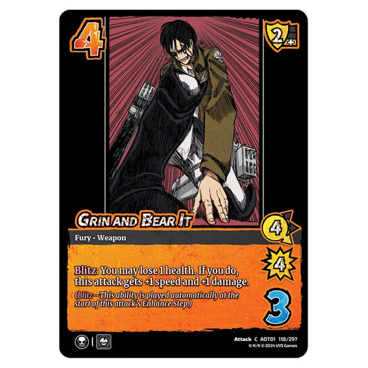 Grin and Bear It card from the Attack on Titan set Battle For Humanity C 01 118/297